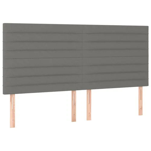 Uzglavlje tamno sivo 200x5x118/128 cm tkanina - Tamno siva 200 cm Visoko Cijena