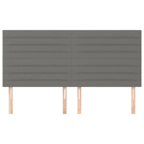 Uzglavlje tamno sivo 200x5x118/128 cm tkanina - Tamno siva 200 cm Visoko Cijena