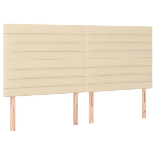 Uzglavlje krem boje 200x5x118/128 cm tkanina - Krema 200 cm Visoko Cijena
