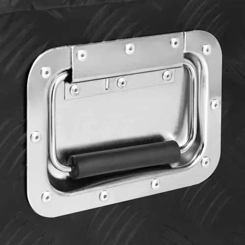 Kutija za pohranu crna 100 x 55 x 37 cm aluminijska - Crna 100 x 55 x 37 cm Cijena