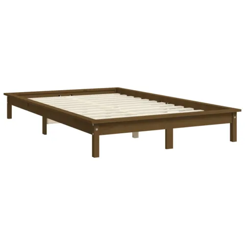 Okvir za krevet smeđa boja meda 140x200 cm od masivne borovine - boja meda 140 x 200 cm Boja meda 140 x 200 cm Cijena