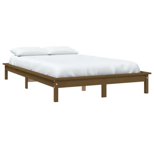 Okvir za krevet smeđa boja meda 140x200 cm od masivne borovine - boja meda 140 x 200 cm Boja meda 140 x 200 cm Cijena
