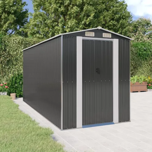 Vrtna kućica - Vrtno spremište antracit 192 x 440 x 223 cm pocinčani čelik - 192 x 440 x 223 cm 1 192 x 440 x 223 cm Cijena