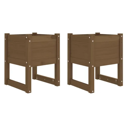 Sadilice 2 kom boja meda 40x40x52,5 cm od masivne borovine - Boja meda 40 x 40 x 52.5 cm 2 Cijena