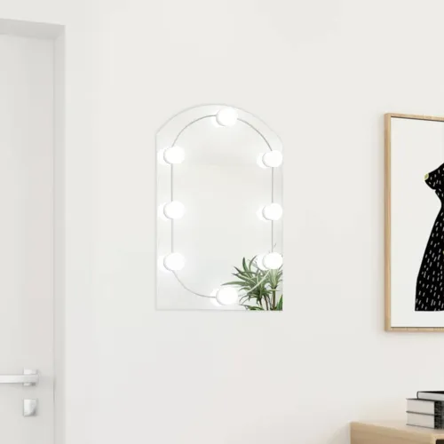 Ogledalo s LED svjetlima 60 x 40 cm stakleno u obliku luka - 60 x 40 cm s LED svjetlima Luk Cijena