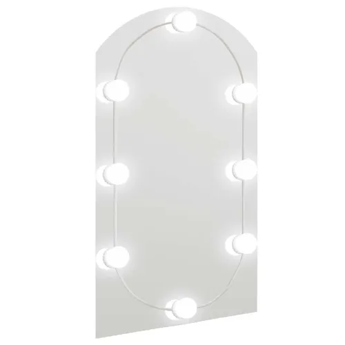 Ogledalo s LED svjetlima 70 x 40 cm stakleno u obliku luka - 70 x 40 cm s LED svjetlima Luk Cijena
