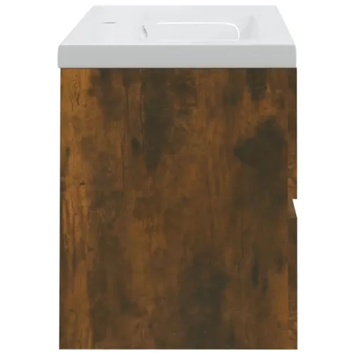 Ormarić s ugrađenim Lavabo - Umivaonikom boja dimljenog hrasta drveni - Dimljeni hrast 80 x 38.5 x 45 cm 1 bez slavine i odvoda Cijena