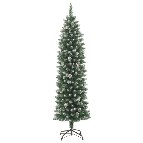 Umjetno usko božićno drvce sa stalkom 210 cm PVC - 210 cm 1 bez LED svjetala 1 Cijena
