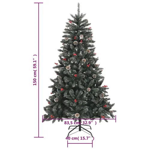Umjetno božićno drvce sa stalkom zeleno 150 cm PVC - 150 cm bez LED svjetala Cijena