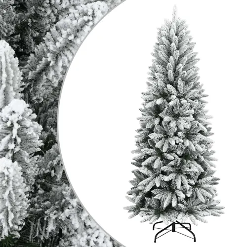 Božićna drvca Topla bijela PVC, plastika, čelik i PE - Zelena i bijela 120 cm 1 bez LED svjetala Cijena