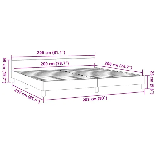 Okvir kreveta s uzglavljem bez madraca krem 200x200 cm - Krema 200 x 200 cm Cijena