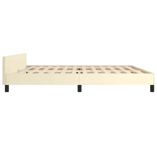 Okvir kreveta s uzglavljem bez madraca krem 200x200 cm - Krema 200 x 200 cm Cijena