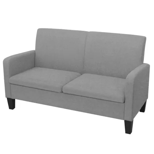 Kauč Dvosjed 135x65x76 cm Svijetlo Sivi - Svjetlosiva Dvosjedi Svjetlosiva Dvosjedi Cijena