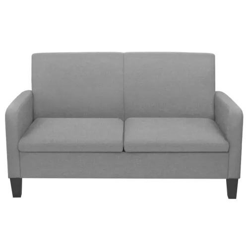 Kauč Dvosjed 135x65x76 cm Svijetlo Sivi - Svjetlosiva Dvosjedi Svjetlosiva Dvosjedi Cijena