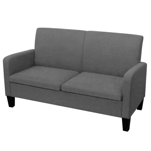 Kauč Dvosjed 135x65x76 cm Tamno Sivi - Tamno siva Dvosjedi Tamno siva Dvosjedi Cijena