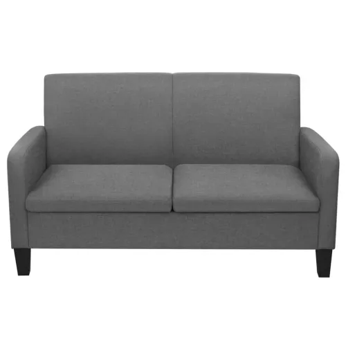Kauč Dvosjed 135x65x76 cm Tamno Sivi - Tamno siva Dvosjedi Tamno siva Dvosjedi Cijena