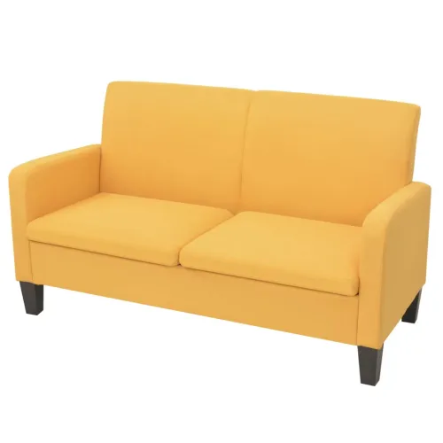 Kauč Dvosjed 135x65x76 cm Žuti - Žuta Dvosjedi Cijena