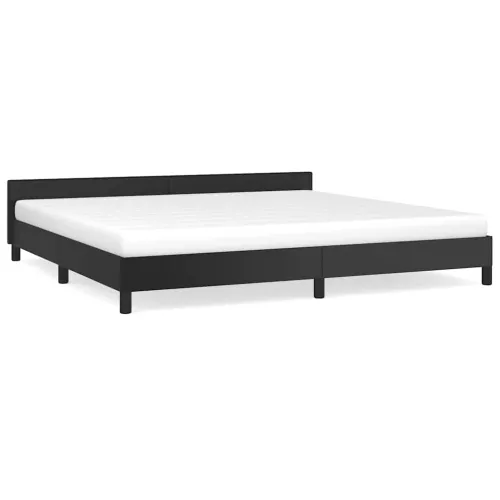 Okvir kreveta s uzglavljem bez madraca crni 200x200 cm - Crna 200 x 200 cm Cijena
