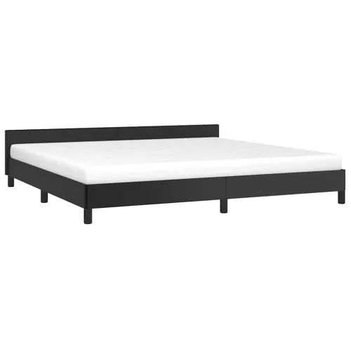 Okvir kreveta s uzglavljem bez madraca crni 200x200 cm - Crna 200 x 200 cm Cijena
