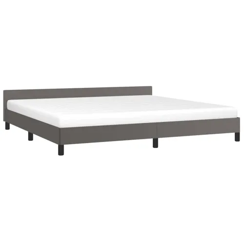 Okvir kreveta s uzglavljem bez madraca sivi 200x200 cm - Siva 200 x 200 cm Cijena