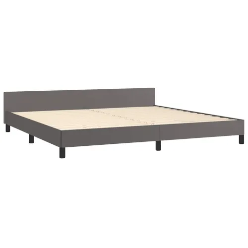 Okvir kreveta s uzglavljem bez madraca sivi 200x200 cm - Siva 200 x 200 cm Cijena