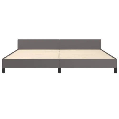 Okvir kreveta s uzglavljem bez madraca sivi 200x200 cm - Siva 200 x 200 cm Cijena