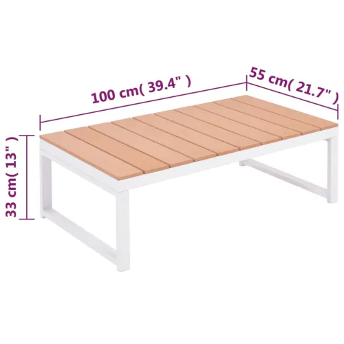 4-Dijelna vrtna garnitura s jastucima od aluminija i WPC-a - Sofa set Da 4 Cijena