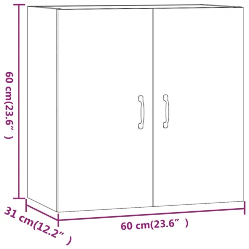 Zidni ormarić bijeli 60 x 31 x 60 cm od konstruiranog drva - Bijela 1 1 Cijena