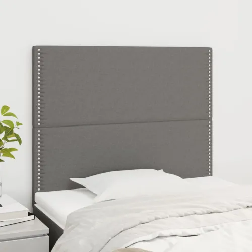 Uzglavlje tamno sivo 90x5x118/128 cm tkanina - Tamno siva 90 cm Visoko Cijena