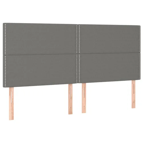 Uzglavlje tamno sivo 180x5x118/128 cm tkanina - Tamno siva 180 cm Visoko Cijena