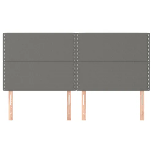 Uzglavlje tamno sivo 180x5x118/128 cm tkanina - Tamno siva 180 cm Visoko Cijena