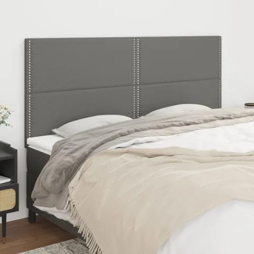 Uzglavlje tamno sivo 180x5x118/128 cm tkanina - Tamno siva 180 cm Visoko Cijena
