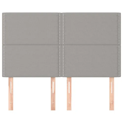 Uzglavlje svijetlosivo 144x5x118/128 cm tkanina - Svjetlosiva 144 cm Visoko Cijena