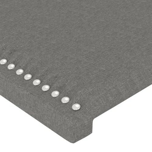 Uzglavlje tamno sivo 144x5x118/128 cm tkanina - Tamno siva 144 cm Visoko Cijena