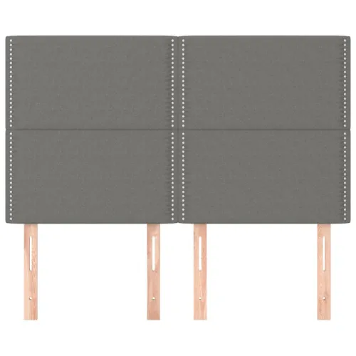 Uzglavlje tamno sivo 144x5x118/128 cm tkanina - Tamno siva 144 cm Visoko Cijena