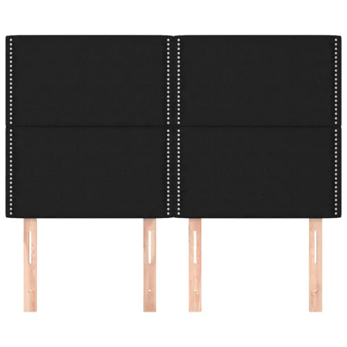 Uzglavlje crno 144x5x118/128 cm tkanina - Crna 144 cm Visoko Cijena