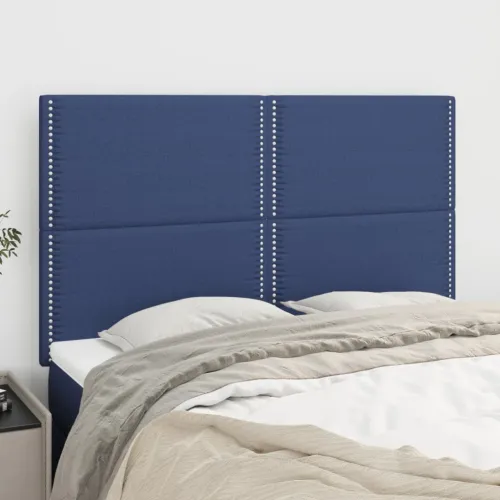 Uzglavlje plavo 144x5x118/128 cm tkanina - Plava 144 cm Visoko Cijena