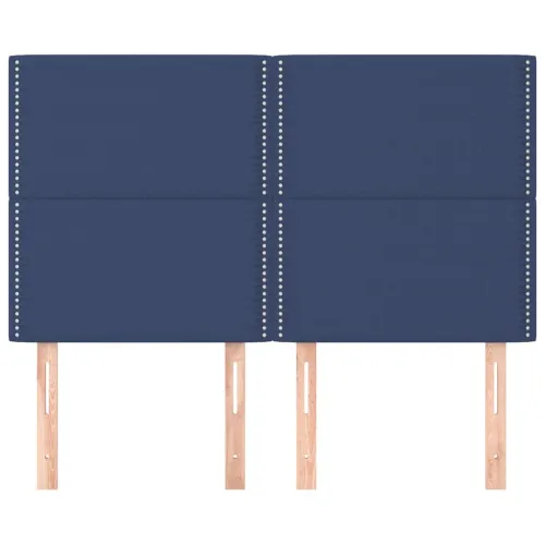 Uzglavlje plavo 144x5x118/128 cm tkanina - Plava 144 cm Visoko Cijena