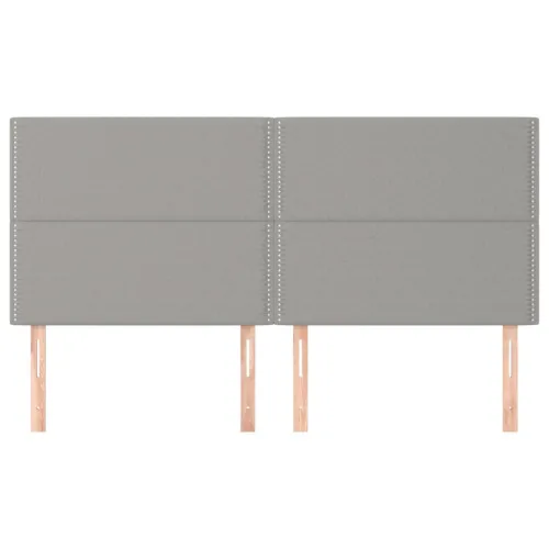 Uzglavlje svijetlosivo 180x5x118/128 cm tkanina - Svjetlosiva 180 cm Visoko Cijena