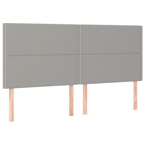 Uzglavlje svijetlosivo 180x5x118/128 cm tkanina - Svjetlosiva 180 cm Visoko Cijena