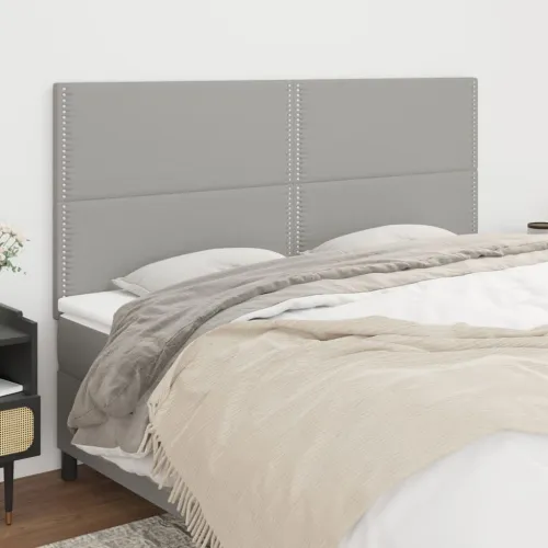 Uzglavlje svijetlosivo 180x5x118/128 cm tkanina - Svjetlosiva 180 cm Visoko Cijena