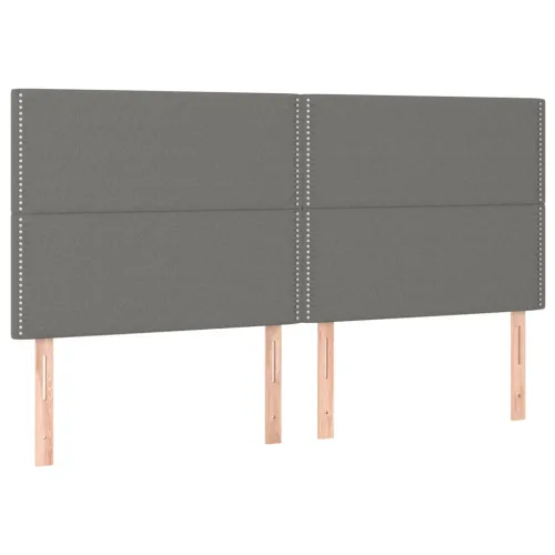 Uzglavlje tamno sivo 200x5x118/128 cm tkanina - Tamno siva 200 cm Visoko Cijena