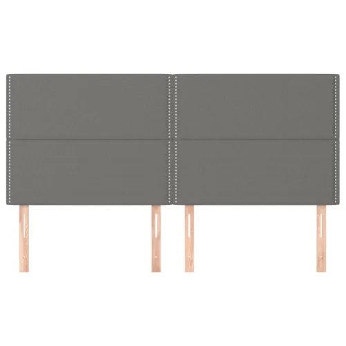 Uzglavlje tamno sivo 200x5x118/128 cm tkanina - Tamno siva 200 cm Visoko Cijena