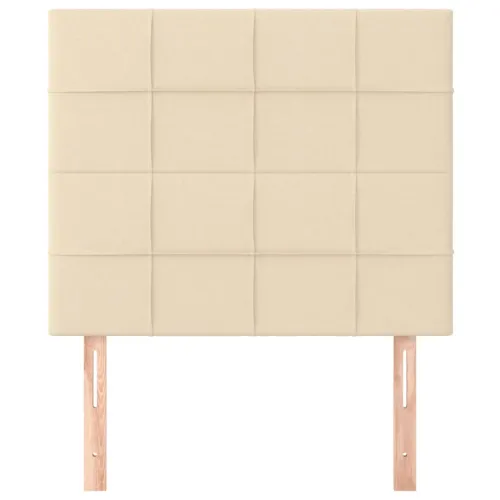 Uzglavlje krem boje 80x5x118/128 cm tkanina - Krema 80 cm Visoko Cijena