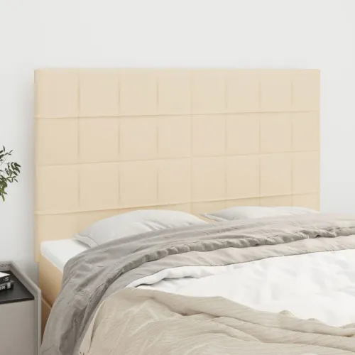 Uzglavlje krem boje 144x5x118/128 cm tkanina - Krema 144 cm Visoko Cijena
