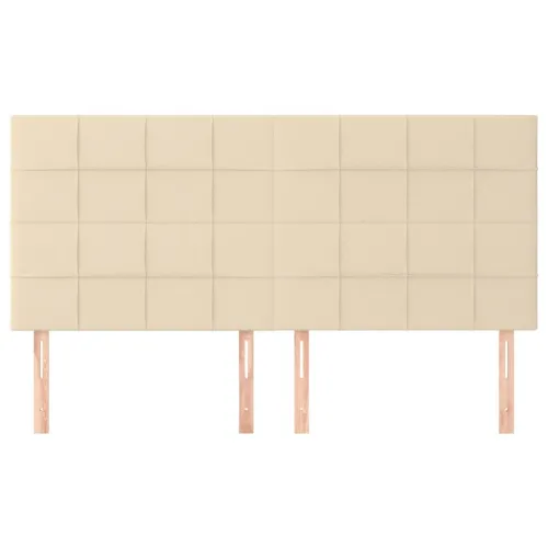 Uzglavlje krem boje 160x5x118/128 cm tkanina - Krema 160 cm Visoko Cijena