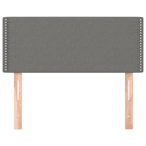 Uzglavlje tamnosivo 90x5x78/88 cm od tkanine - Tamno siva 90 cm Nisko Cijena