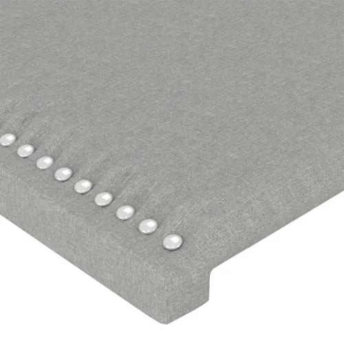 Uzglavlja svjetlosiva 144x5x78/88 cm od tkanine - Svjetlosiva 144 cm Nisko Cijena