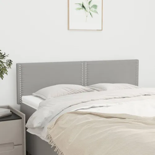 Uzglavlja svjetlosiva 144x5x78/88 cm od tkanine - Svjetlosiva 144 cm Nisko Cijena