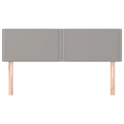 Uzglavlja svjetlosiva 144x5x78/88 cm od tkanine - Svjetlosiva 144 cm Nisko Cijena